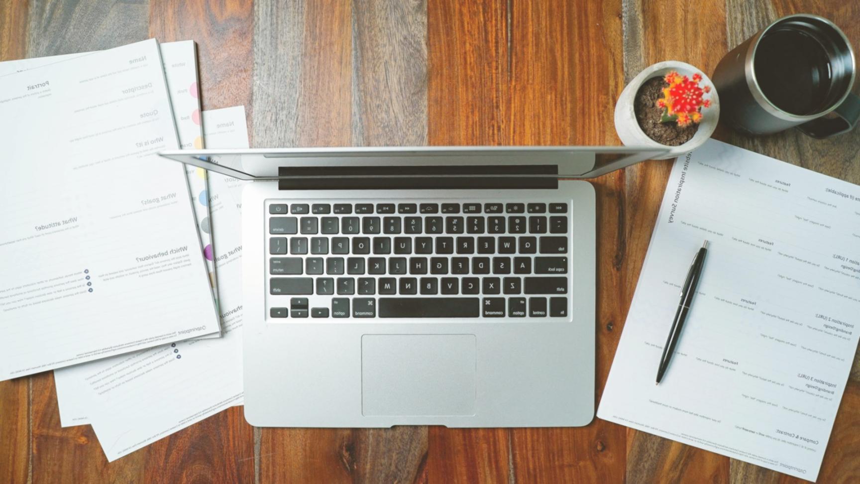 Professional office environment with modern financial technology setup